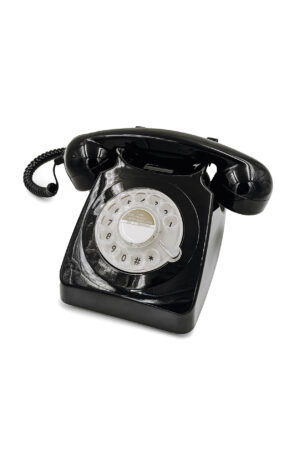 Gästetelefon Betty schwarz - mieten für Hochzeiten & Events in Osnabrück, Münster, Bielefeld oder mit einem kostenfreien Versand in ganz Deutschland