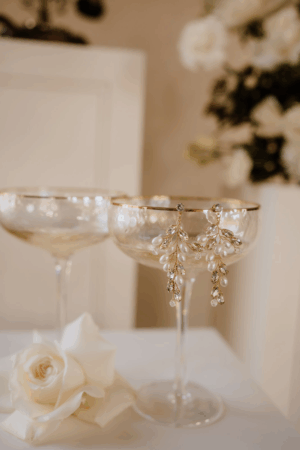 Champagnerschale / Sektschale - Goldrand - 9er Set
