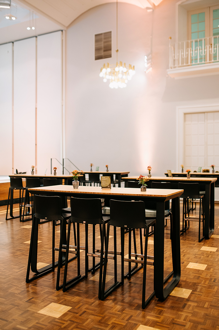 Design Hochtisch - Brückentisch Salt schwarz - Bambus – Bild 3