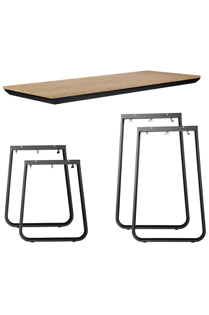 Design Hochtisch - Brückentisch Salt schwarz - Bambus – Bild 5