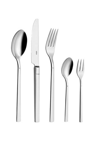 Besteck-Set silber Modern 5 teilig - 10 Stück