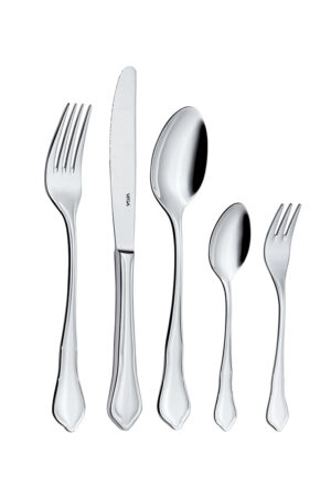 Besteck-Set silber Chippendale 5 teilig - 10 Stück