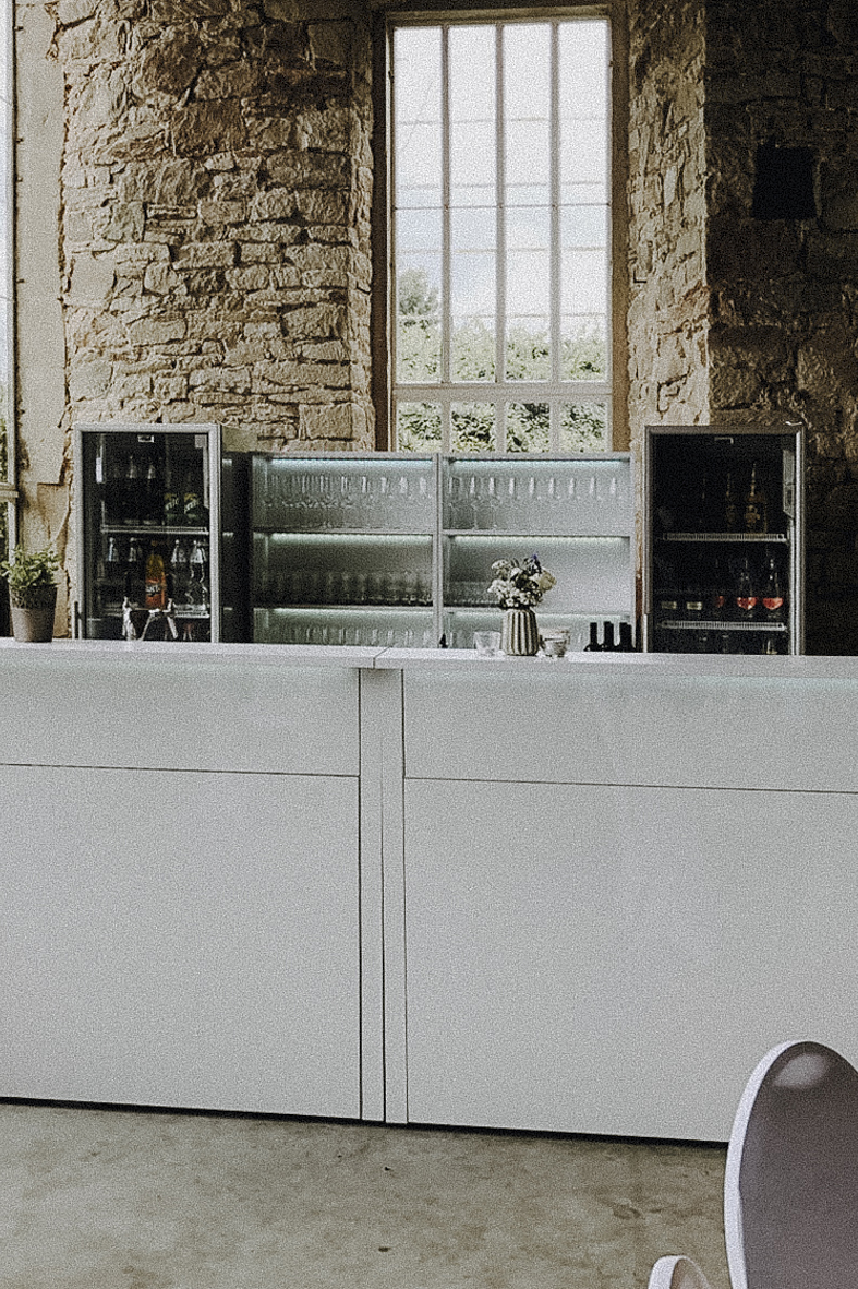 Design Theke / Bar Hochglanz weiß – Bild 2