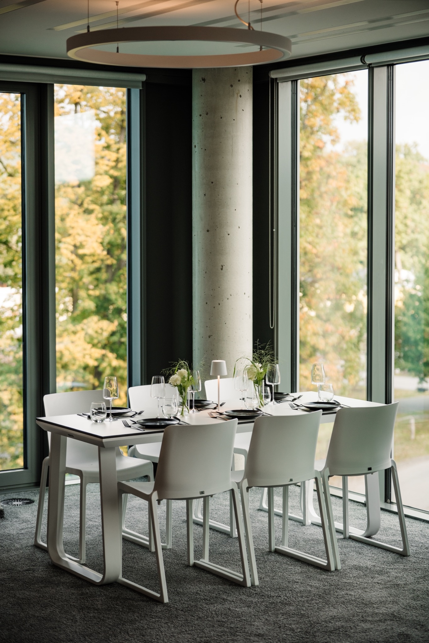 Design Dinner Tisch Salt weiß – Bild 2