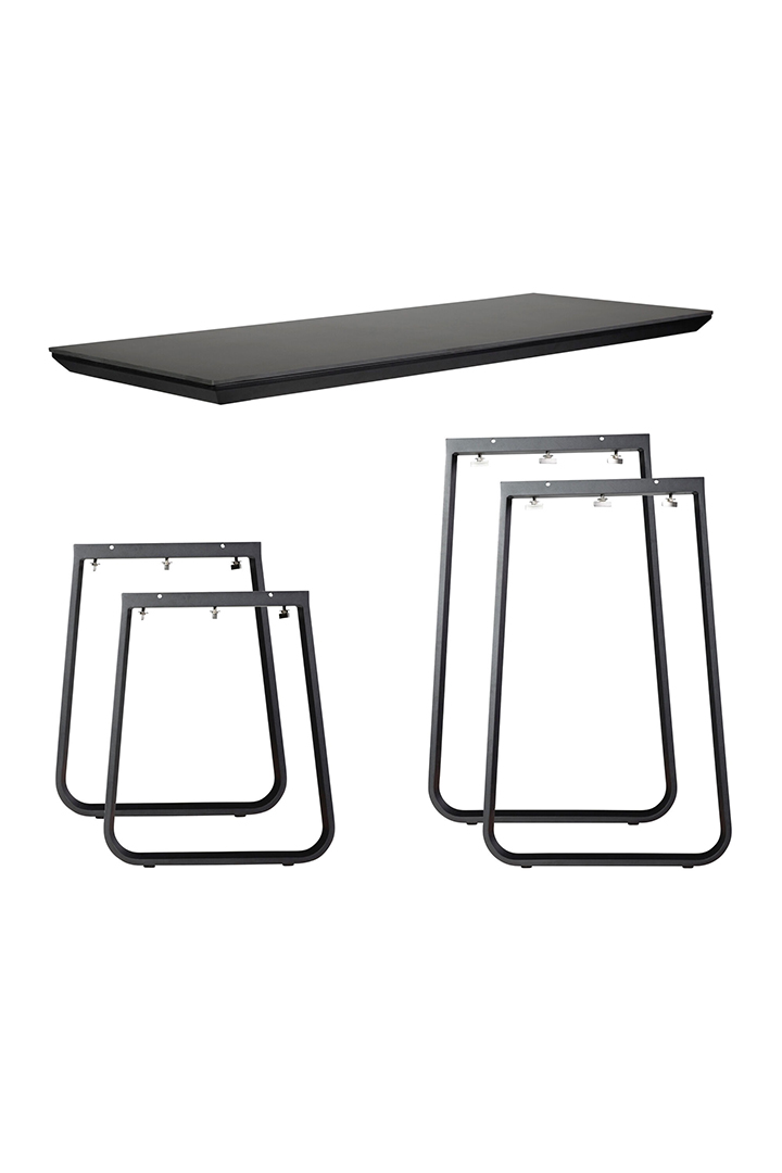 Design Hochtisch - Brückentisch Salt schwarz – Bild 3