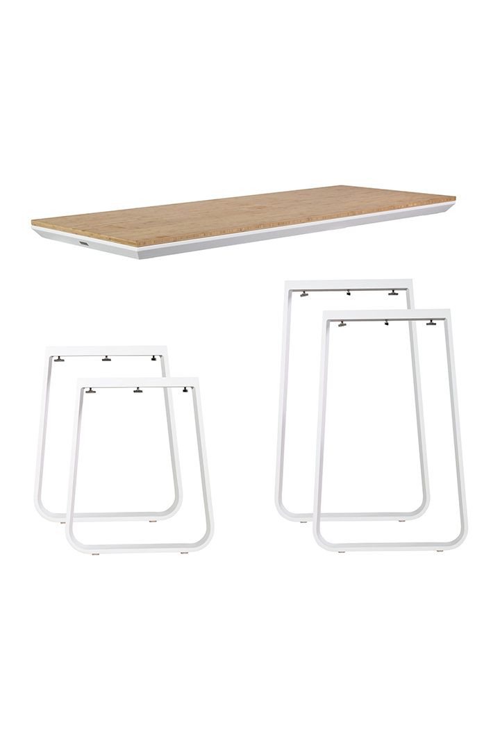 Design Dinner Tisch Salt weiß - Bambus – Bild 3