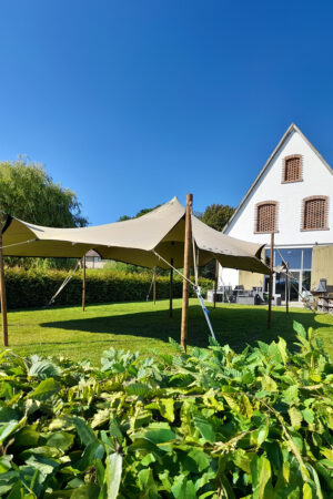 Stretchzelt beige 10x7,5 m