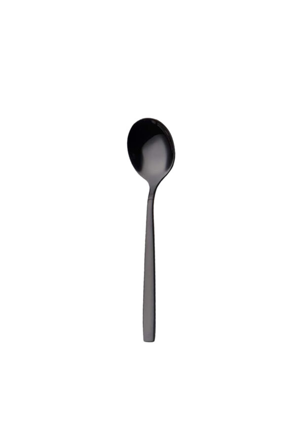 Dessertlöffel Schwarz matt - 10er Set