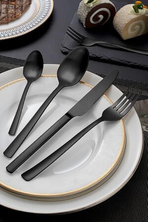 Menümesser Schwarz matt - 10er Set