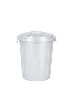 Kunstoff Mülleimer Silber inkl. Müllbeutel