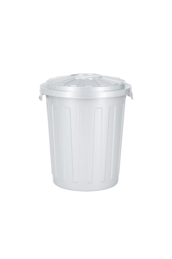 Kunstoff Mülleimer Silber inkl. Müllbeutel