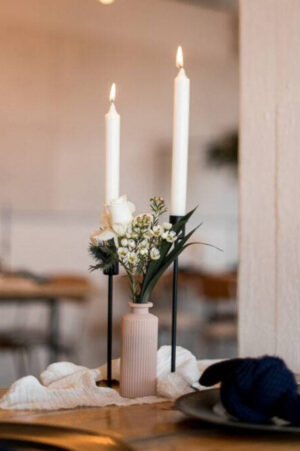 Stabkerzenhalter Noire 2 tlg. - schwarz