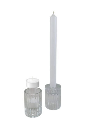 Teelicht- und Stabkerzenhalter Riffels