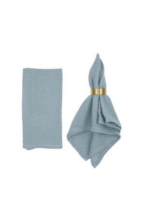 Musselinserviette - rauchblau