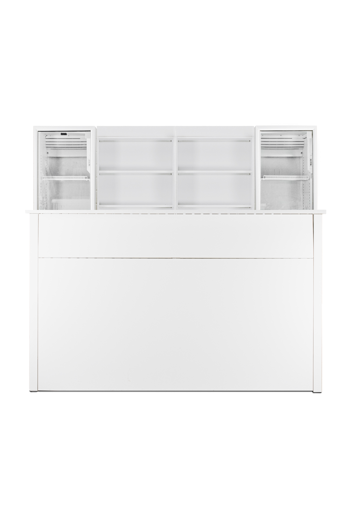 Design Theke Hochglanz weiß - Rückbuffet