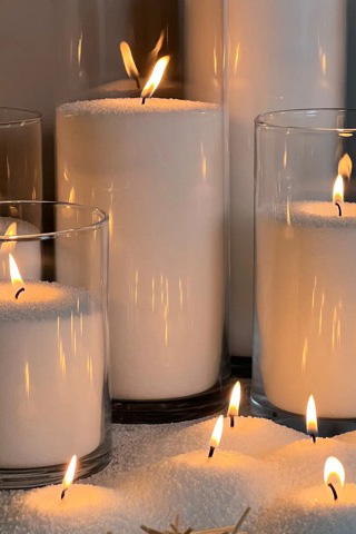 Kerzensand weiß inkl. Docht Füllung je Glaszylinder – Bild 2