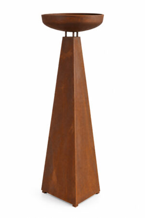 Feuerpyramide Cortenstahl mit Feuerschale