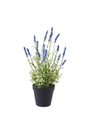 Kunstpflanze Lavendel im Topf schwarz 37cm