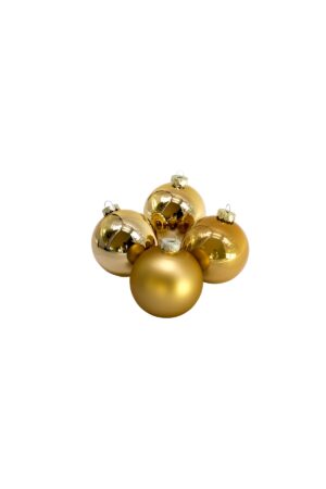 Weihnachtskugel 10cm gold - 12er Set
