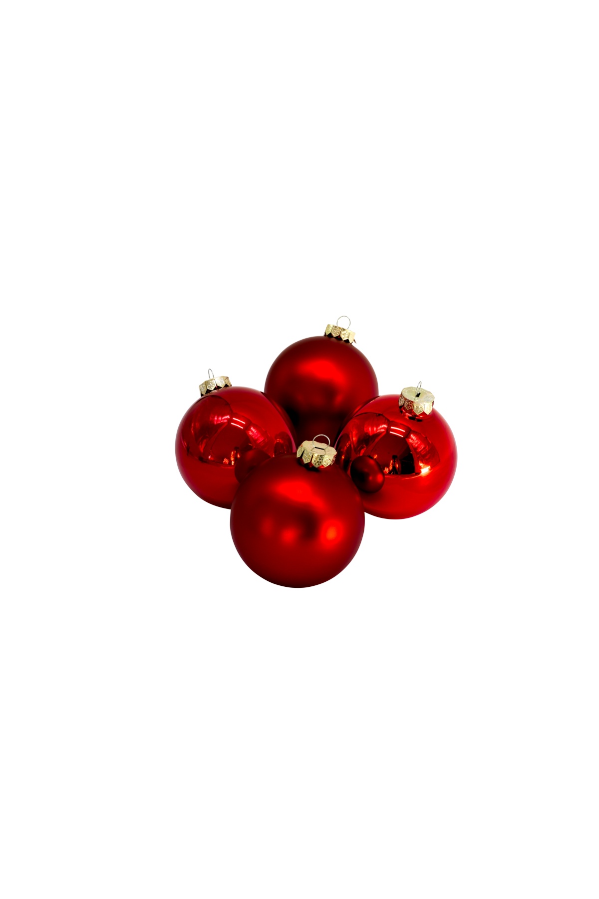 Weihnachtskugel 10cm rot - 12er Set