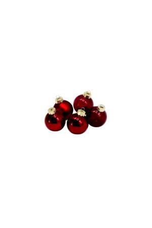 Weihnachtskugel 4cm rot - 45er Set
