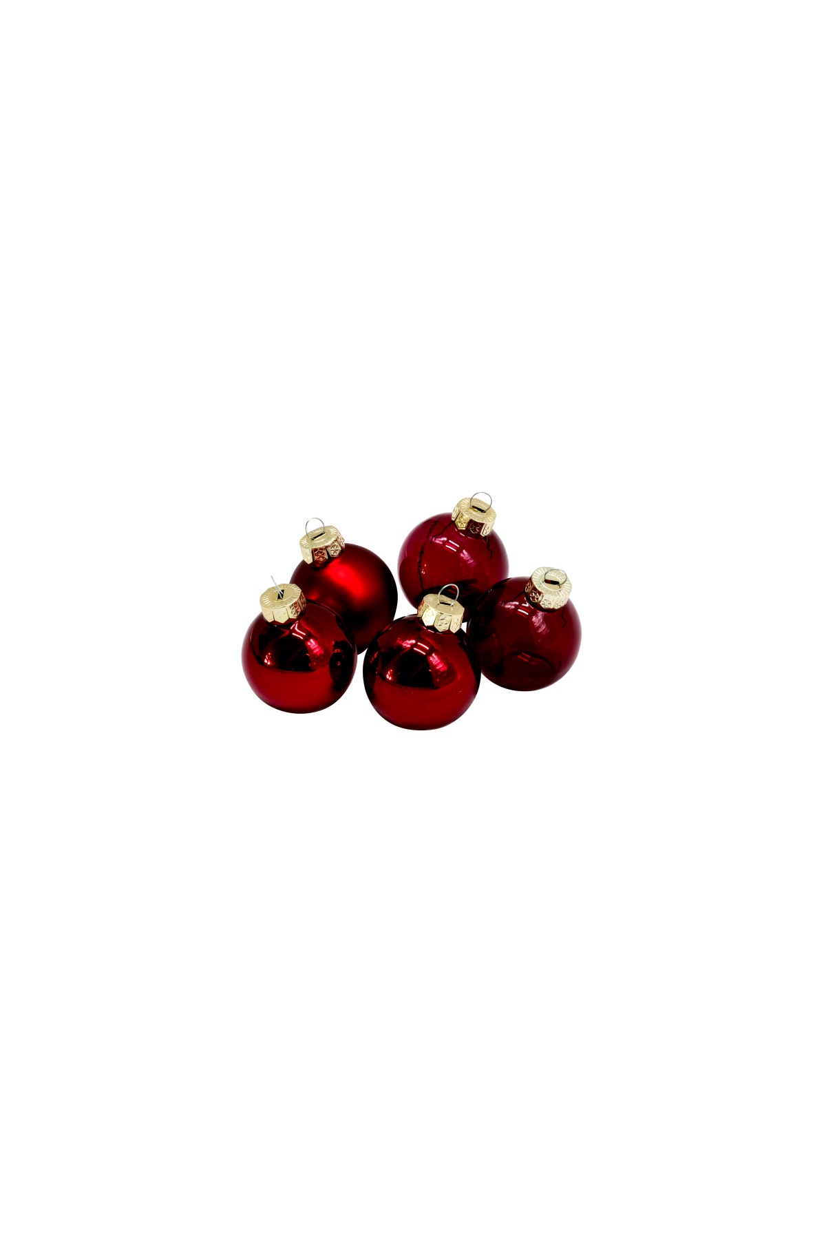 Weihnachtskugel 4cm rot - 45er Set