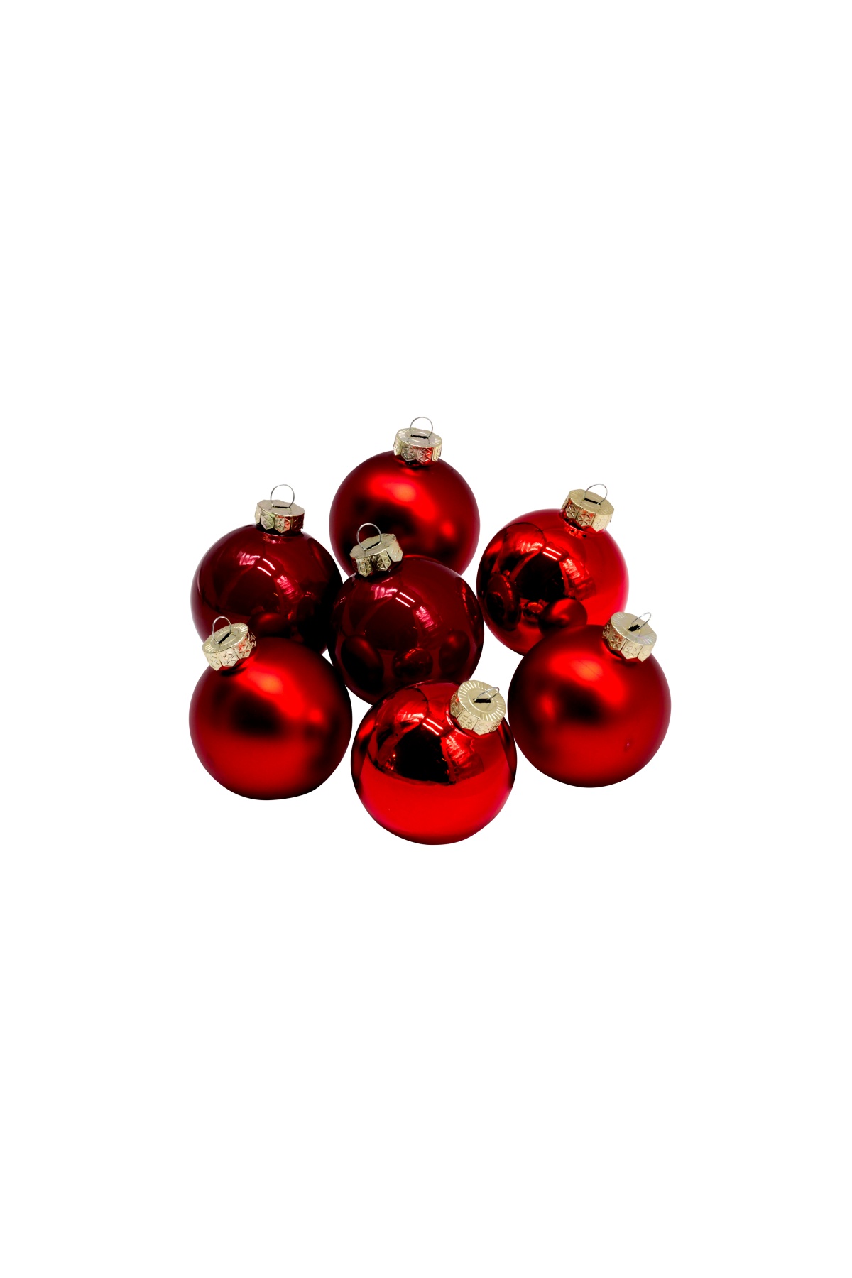 Weihnachtskugel 6cm rot - 49er Set